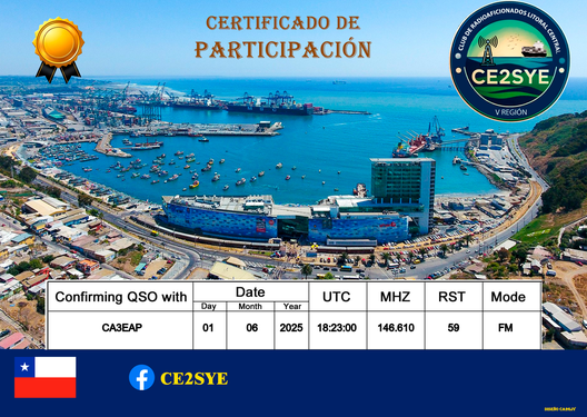 Imagen de tarjeta QSL de CE2SYE